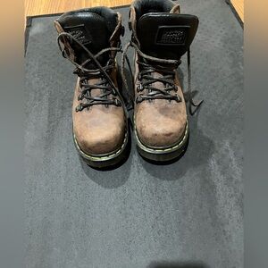 Dr Martens brown steel two boots